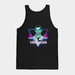 enkman Ghostbusters Retro 80s Neon Landscape Tank Top